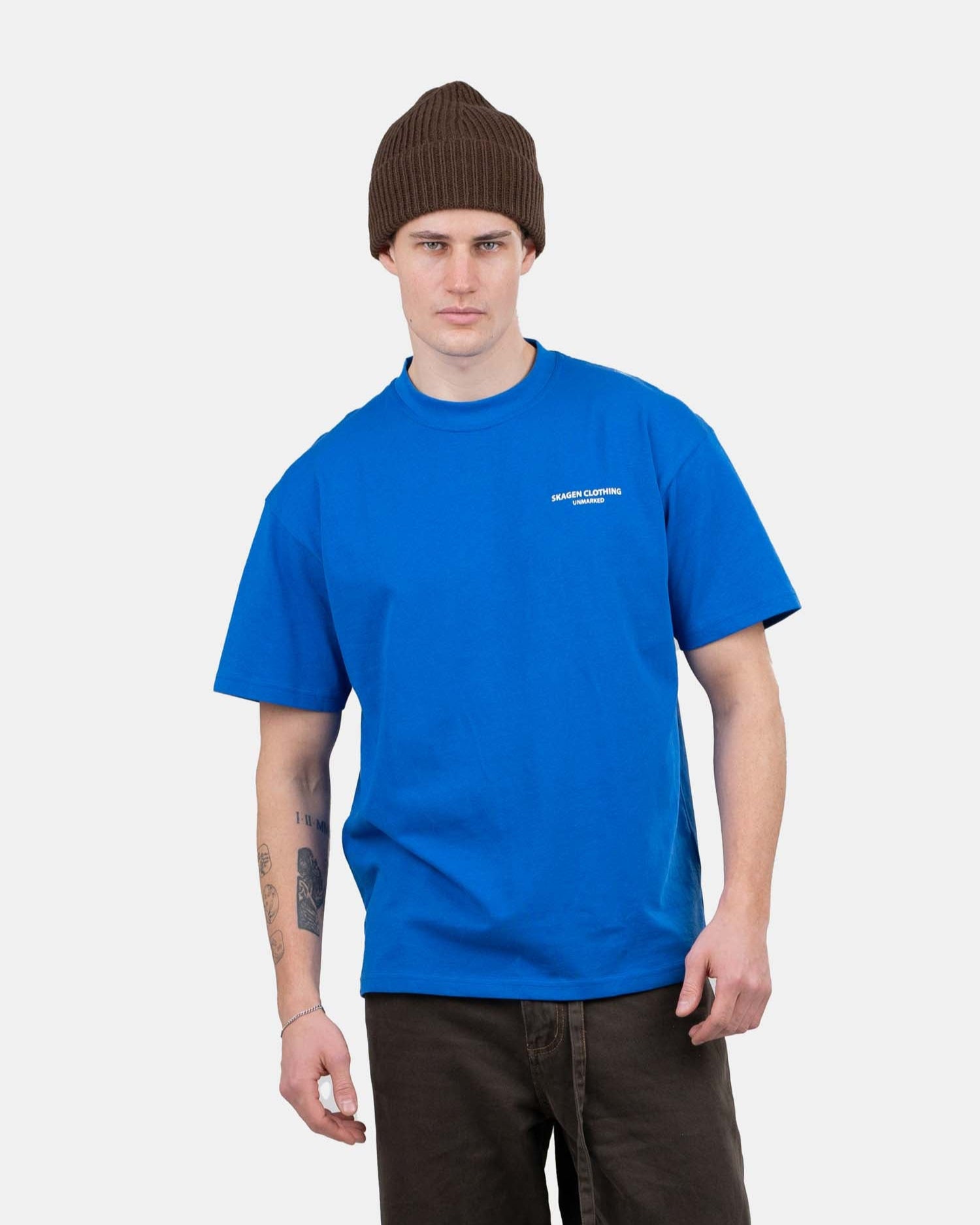 UNMARKED T-shirt Royal Blue | Skagen - clothing.dk